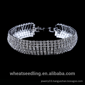 Factory Price Crystal Silver Elegent Rome Bracelet For Lady